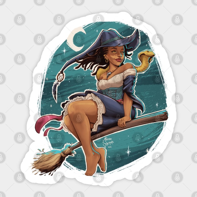 Witch Sticker by Hugo Gherard